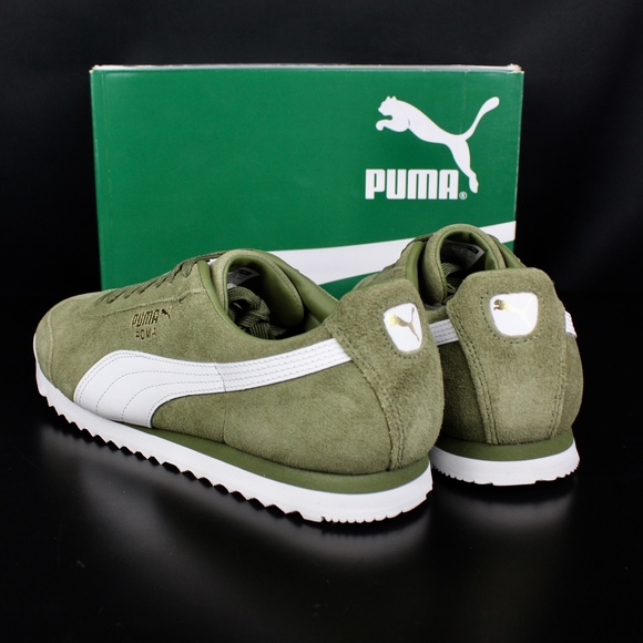 Puma Capulet Olive White Gold Roma Suede - Picture 4 of 5